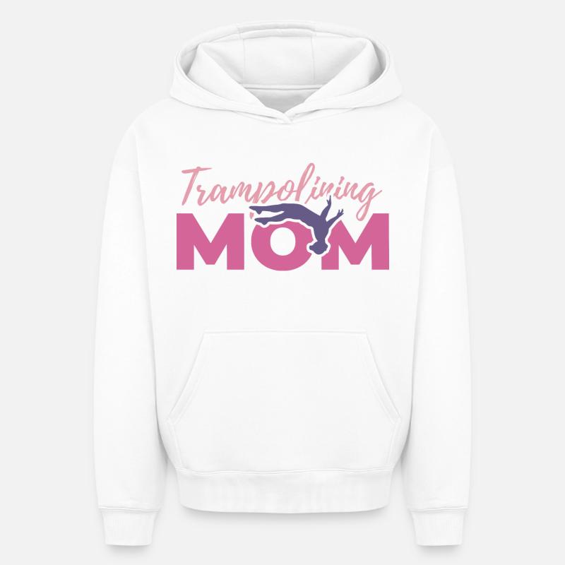 Trampoline jumper mère - Sweat à capuche unisexe oversize épais SPREAD - blanc