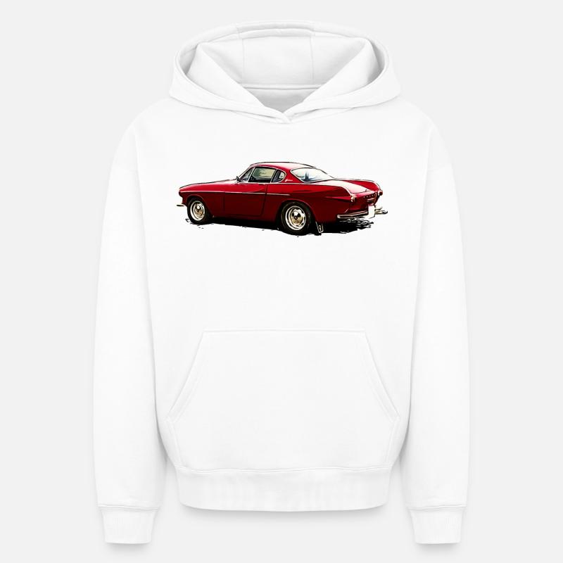 Oldtimer P1800 S - Sweat à capuche unisexe oversize épais SPREAD - blanc