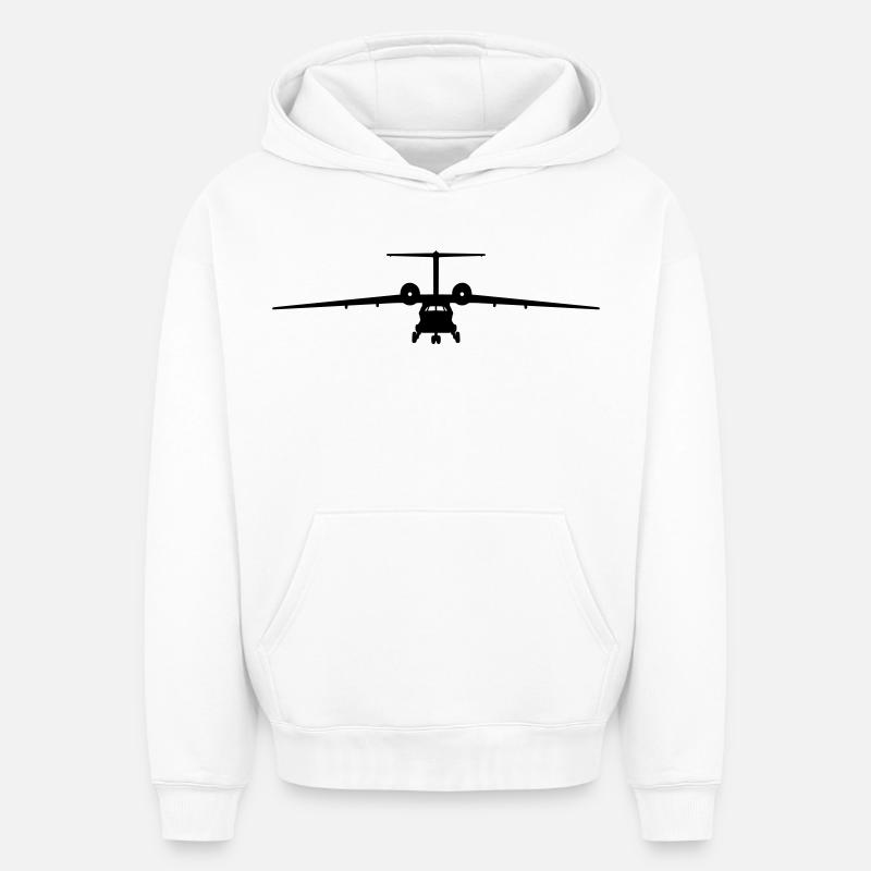 L’An-72 - Sweat à capuche unisexe oversize épais SPREAD - blanc