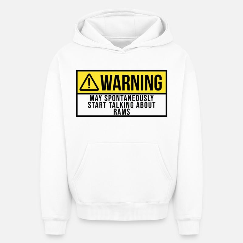 Widder - Oversized Heavyweight Unisex Hoodie - Weiß