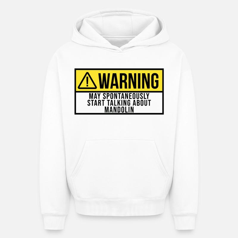 Mandoline - Sweat à capuche unisexe oversize épais SPREAD - blanc