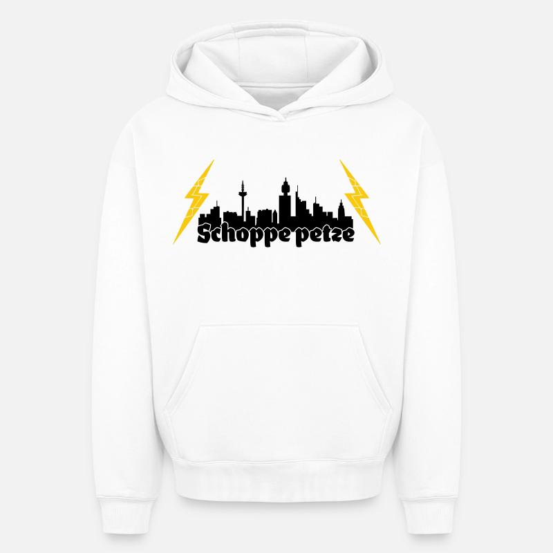 Schoppe petze ffm skyline - Oversized Heavyweight Unisex Hoodie - Weiß