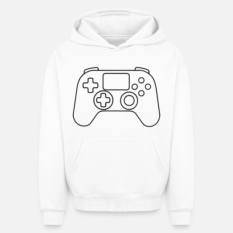Spiel Controller - Oversized Heavyweight Unisex Hoodie - Weiß