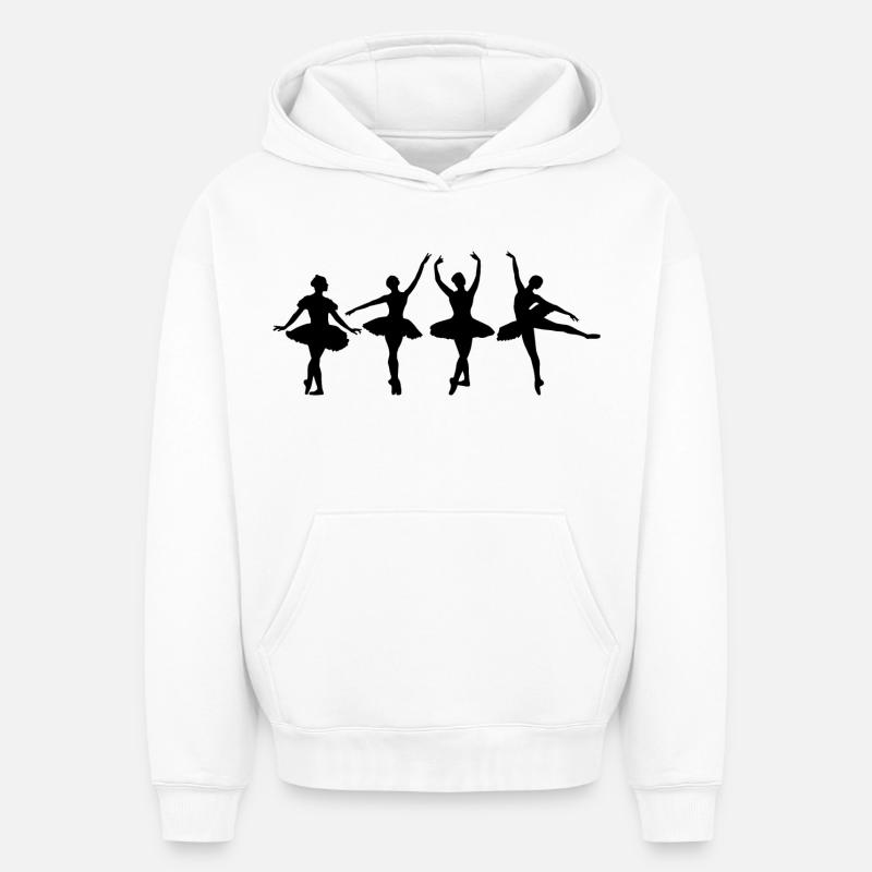 Danse de ballet - Sweat à capuche unisexe oversize épais SPREAD - blanc
