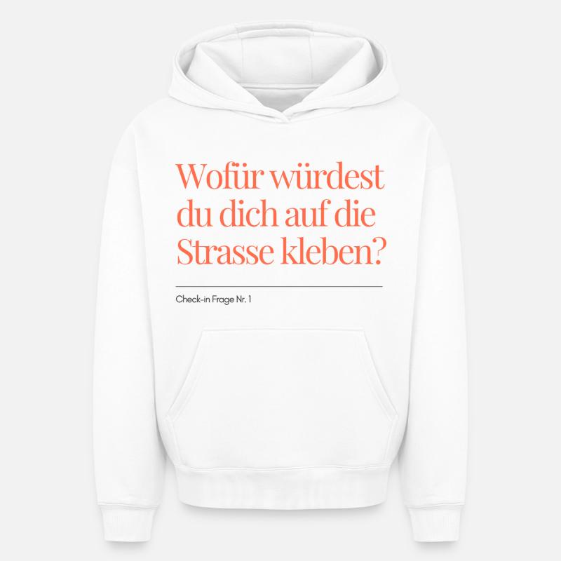 Question n° 1 - Sweat à capuche unisexe oversize épais SPREAD - blanc
