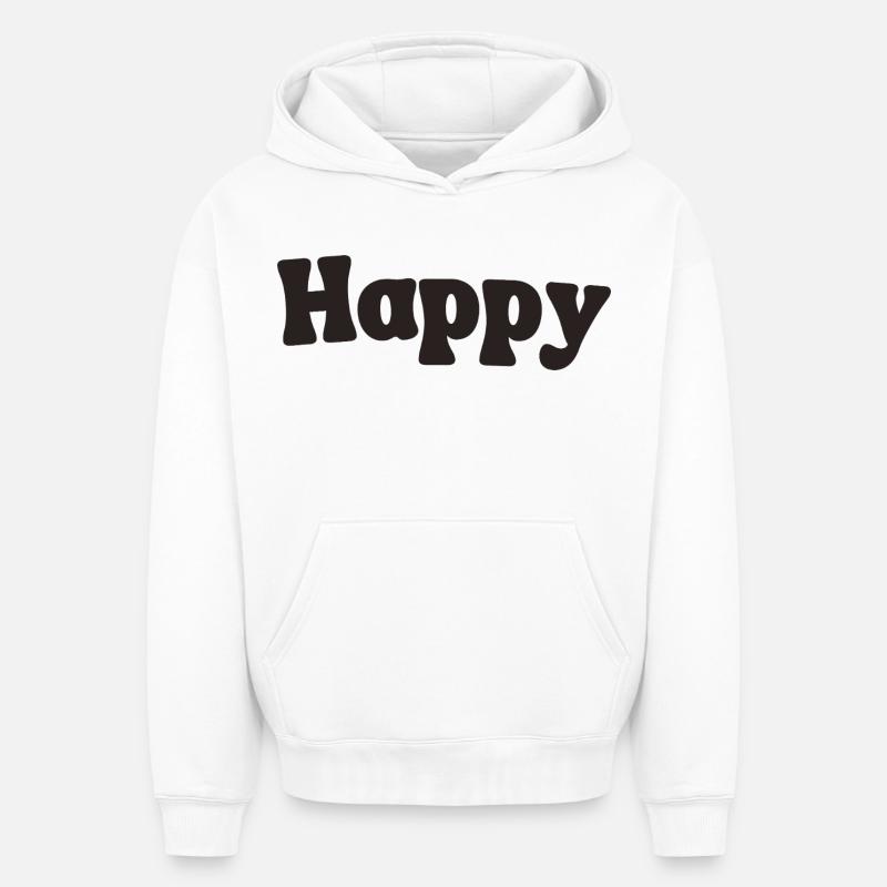Content - Sweat à capuche unisexe oversize épais SPREAD - blanc