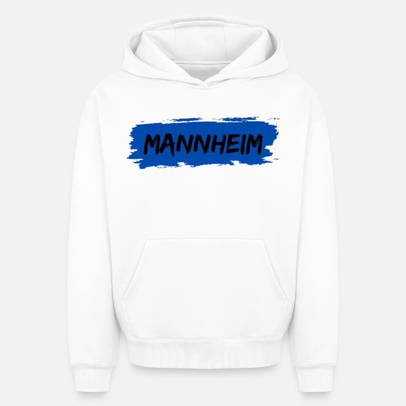 Mannheim - Sweat à capuche unisexe oversize épais SPREAD - blanc