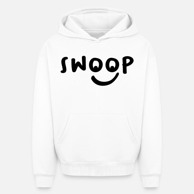 Swoop Face Laugh Cadeau - Sweat à capuche unisexe oversize épais SPREAD - blanc