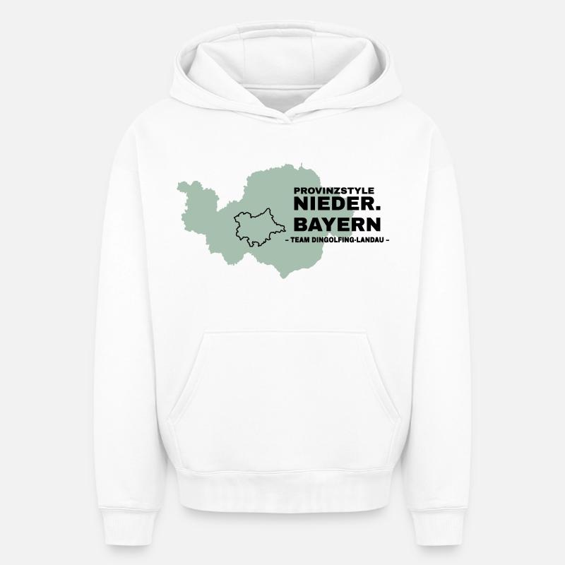 Basse-Bavière | DINGOLFING-LANDAU - Sweat à capuche unisexe oversize épais SPREAD - blanc
