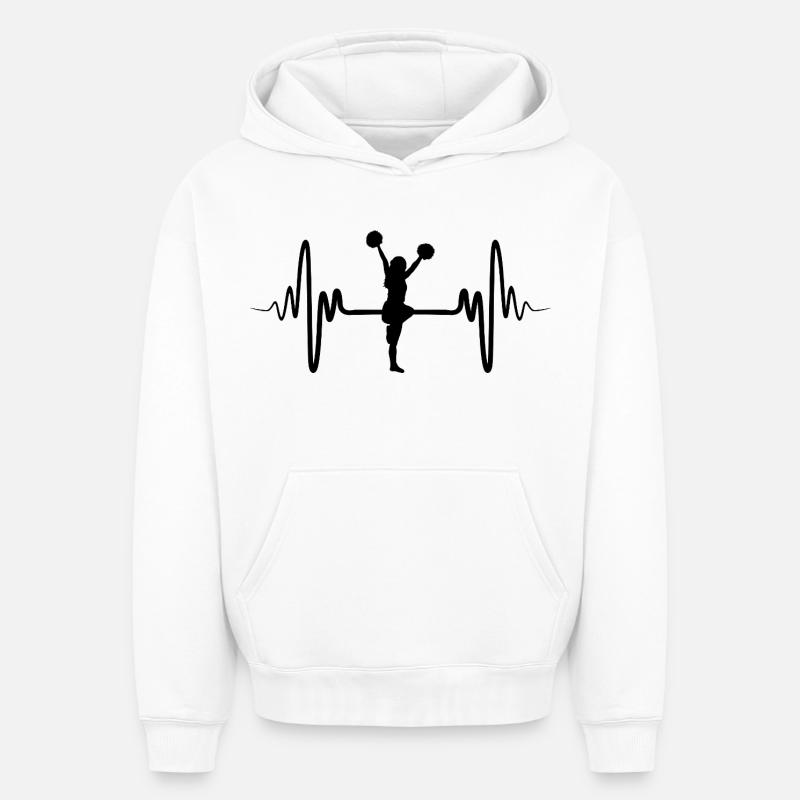 cheerleader - Sweat à capuche unisexe oversize épais SPREAD - blanc