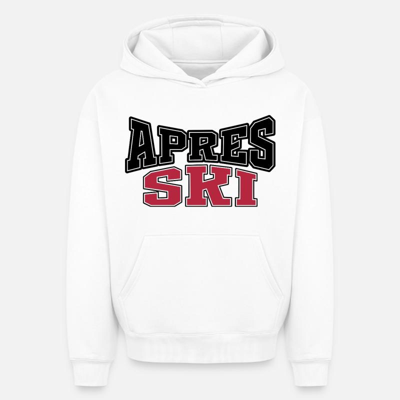 Après-ski - Sweat à capuche unisexe oversize épais SPREAD - blanc