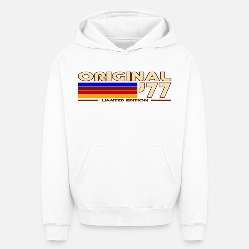1977 - Sweat à capuche unisexe oversize épais SPREAD - blanc