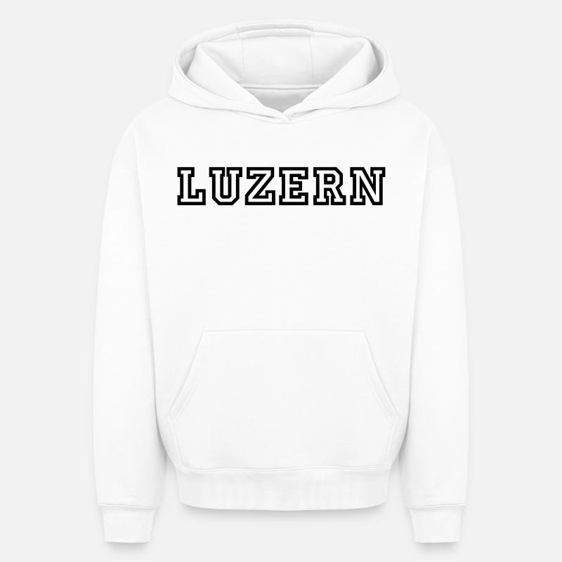 Lucerne - Sweat à capuche unisexe oversize épais SPREAD - blanc