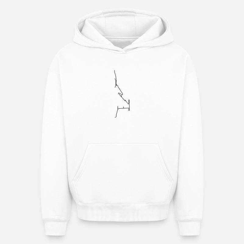 Avion - Sweat à capuche unisexe oversize épais SPREAD - blanc