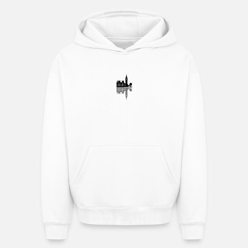 big_ben - Sweat à capuche unisexe oversize épais SPREAD - blanc