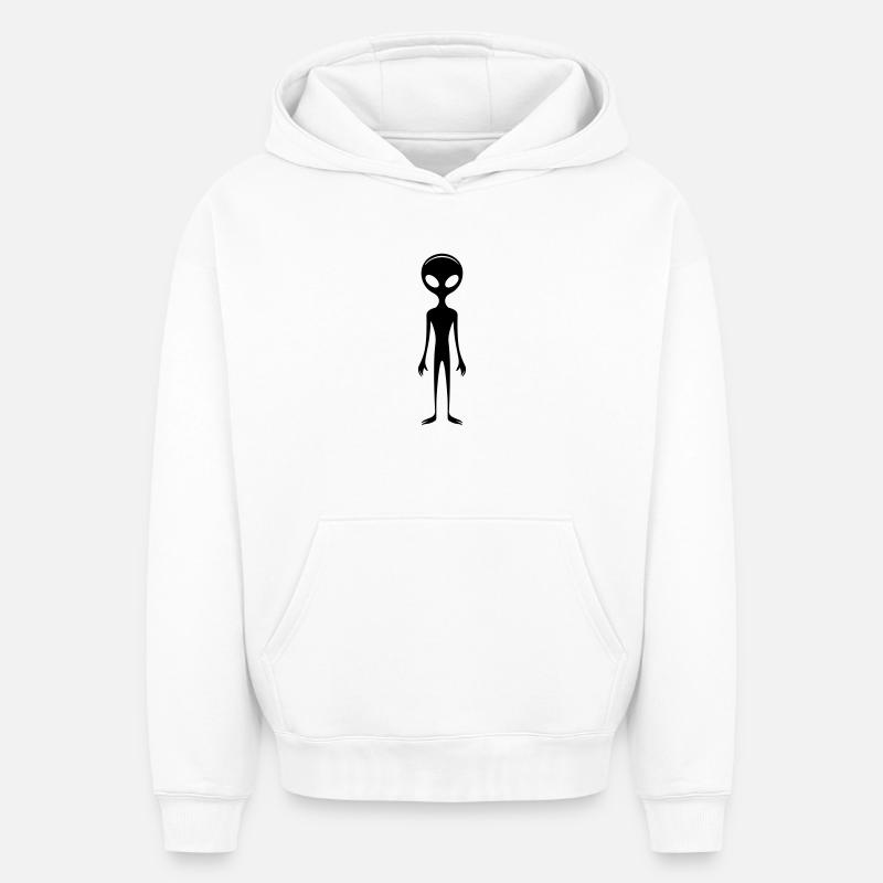Étranger - Sweat à capuche unisexe oversize épais SPREAD - blanc