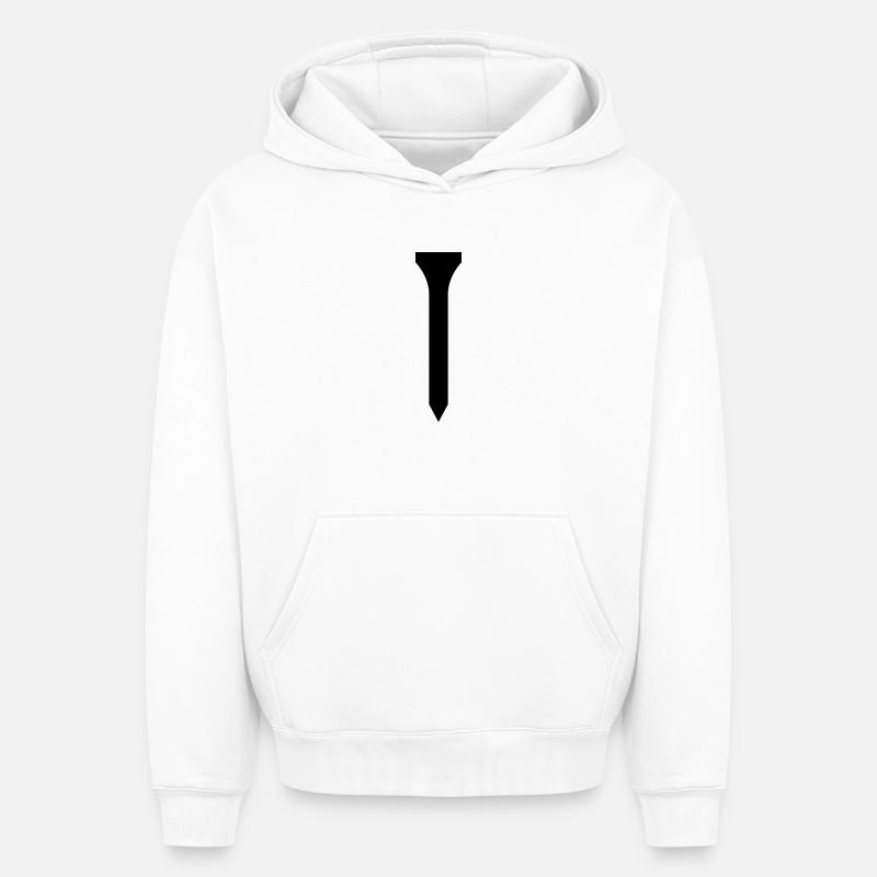 Golf Tee - Sweat à capuche unisexe oversize épais SPREAD - blanc