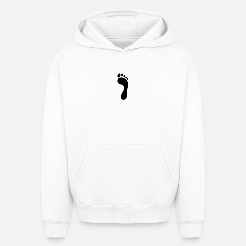Pied - Sweat à capuche unisexe oversize épais SPREAD - blanc