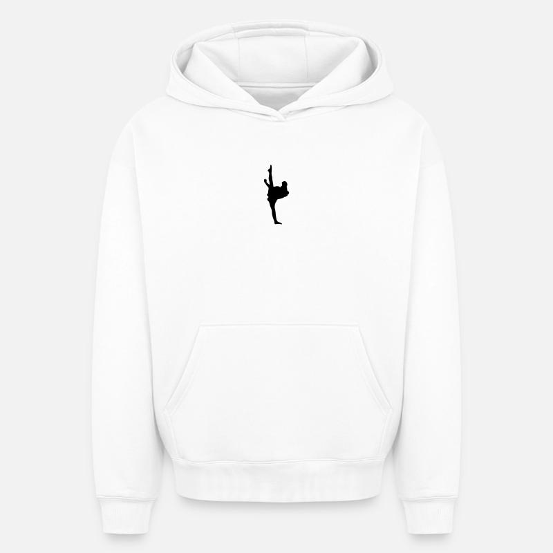 Karate oder Taekwondo High Kick - Oversized Heavyweight Unisex Hoodie - Weiß