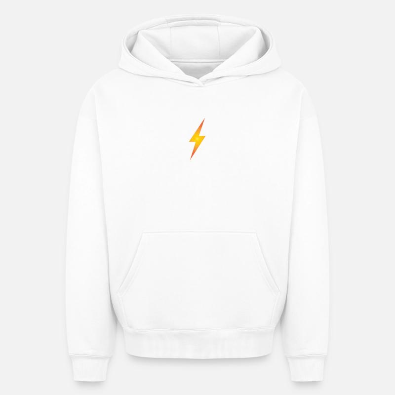 Eclair dégradé jaune - Sweat à capuche unisexe oversize épais SPREAD - blanc
