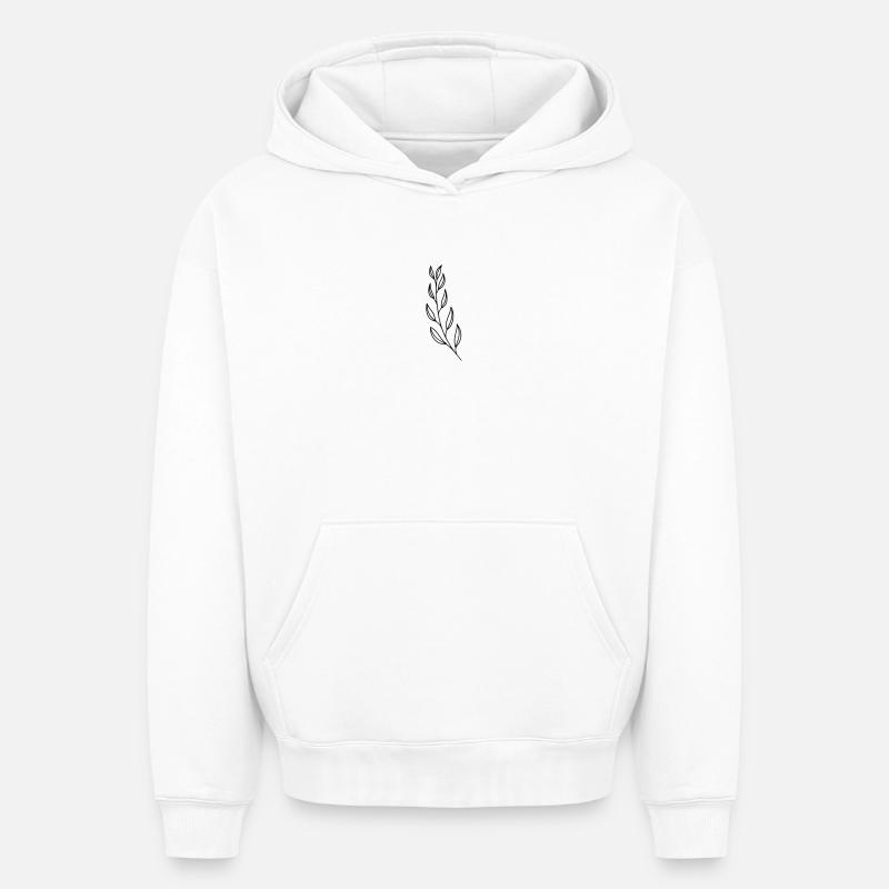 Branche - Sweat à capuche unisexe oversize épais SPREAD - blanc