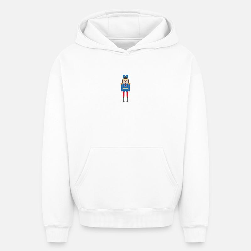 Casse Noisette - Sweat à capuche unisexe oversize épais SPREAD - blanc