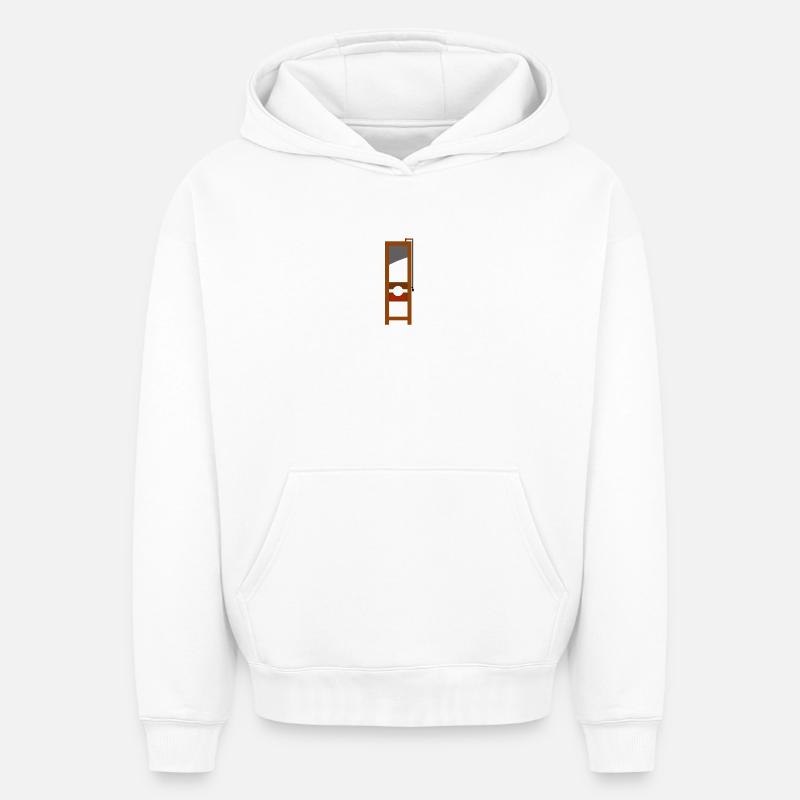 Guillotine case échafaudé exécution horreur - Sweat à capuche unisexe oversize épais SPREAD - blanc