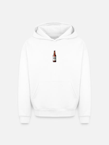 Bier - Oversized Heavyweight Unisex Hoodie - Weiß