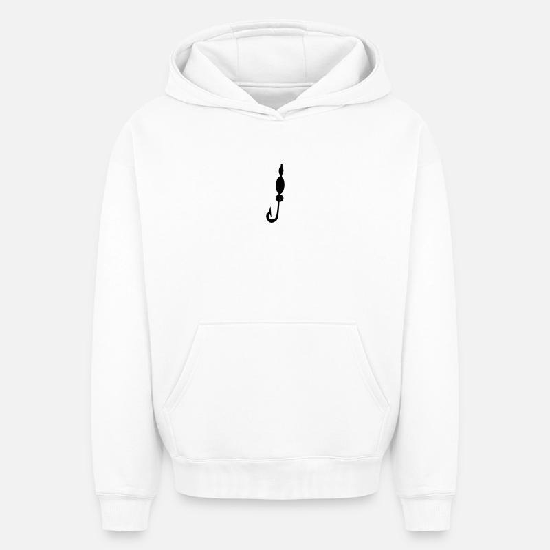 Hameçon - Sweat à capuche unisexe oversize épais SPREAD - blanc