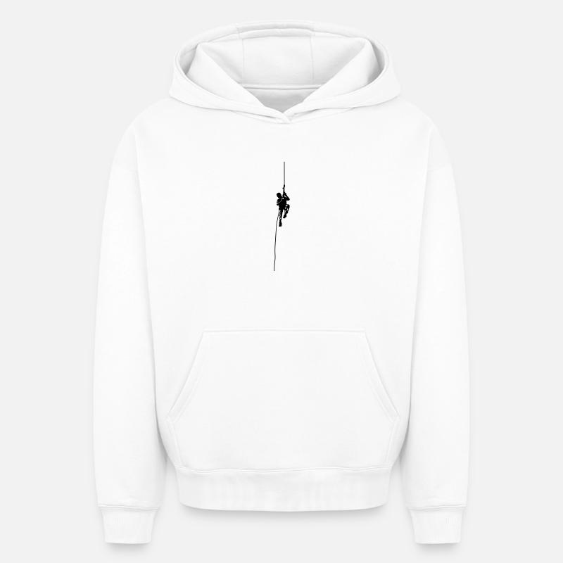 climbing - Sweat à capuche unisexe oversize épais SPREAD - blanc