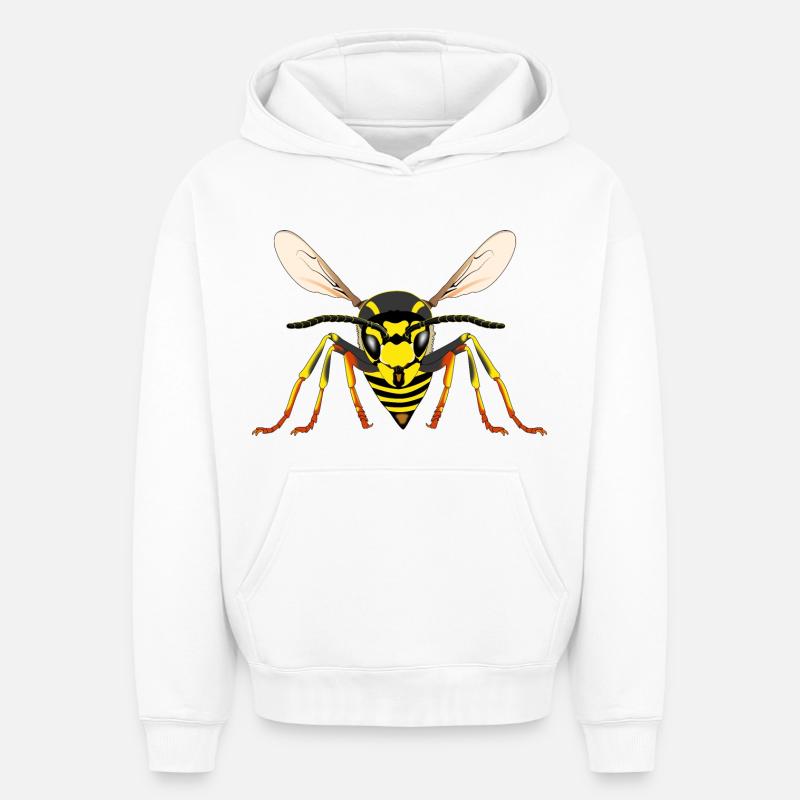 Guêpe de l’avant - Sweat à capuche unisexe oversize épais SPREAD - blanc