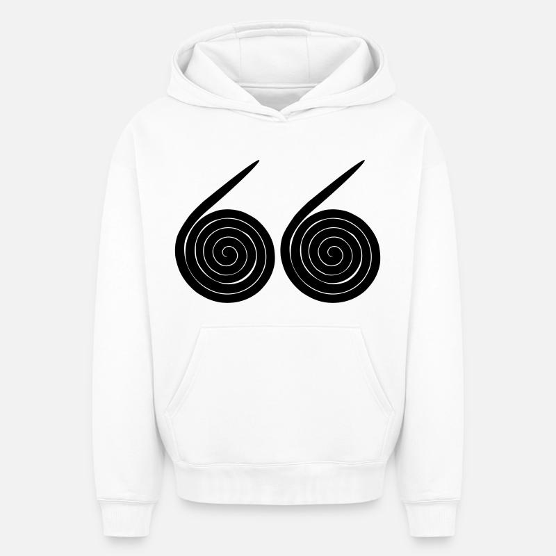Escargots numéro 66 - Sweat à capuche unisexe oversize épais SPREAD - blanc