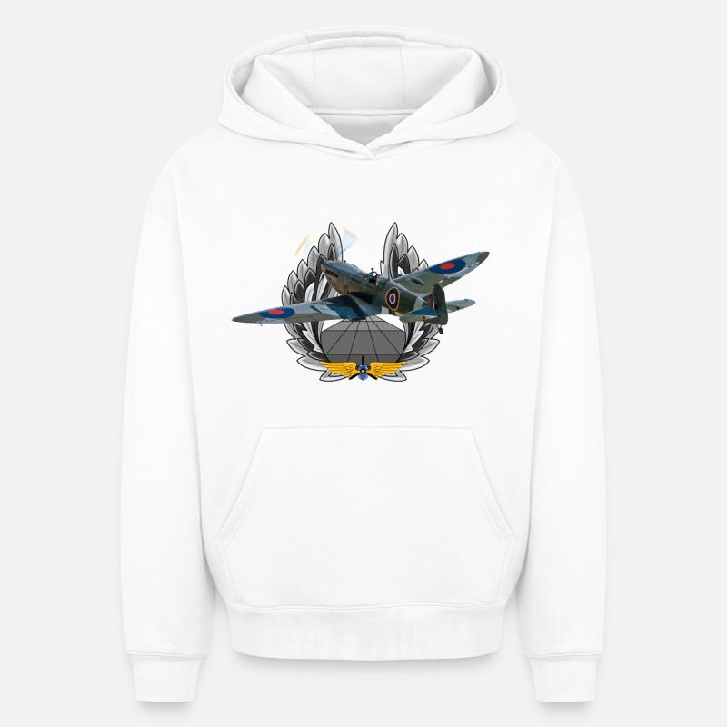 Spitfire - Sweat à capuche unisexe oversize épais SPREAD - blanc