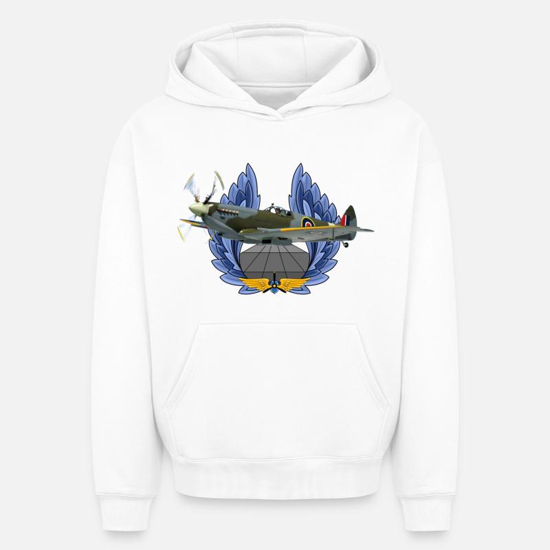 Spitfire - Sweat à capuche unisexe oversize épais SPREAD - blanc