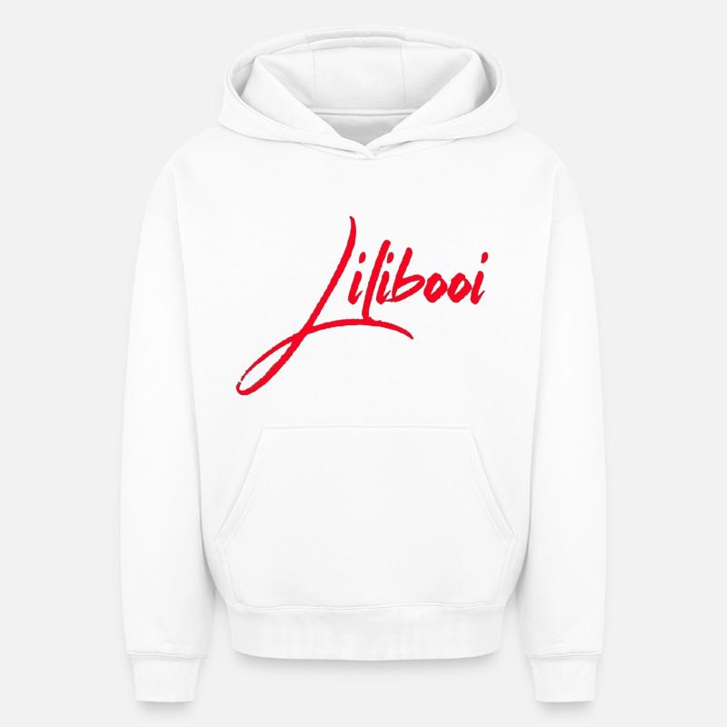 Lilibooi ( Lilibooi ) - Sweat à capuche unisexe oversize épais SPREAD - blanc