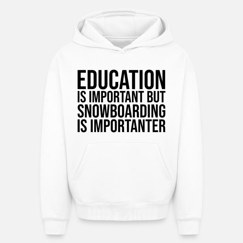Planche à neige - Sweat à capuche unisexe oversize épais SPREAD - blanc