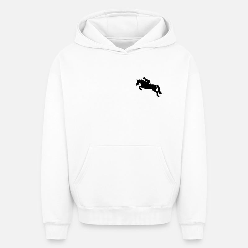 Leap-jour - Sweat à capuche unisexe oversize épais SPREAD - blanc