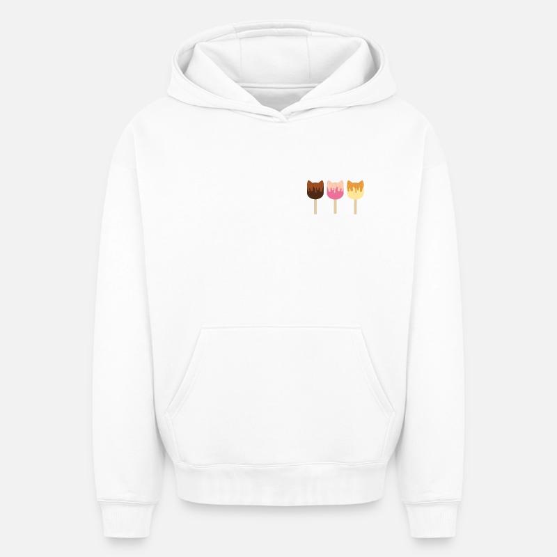 Amis - Sweat à capuche unisexe oversize épais SPREAD - blanc