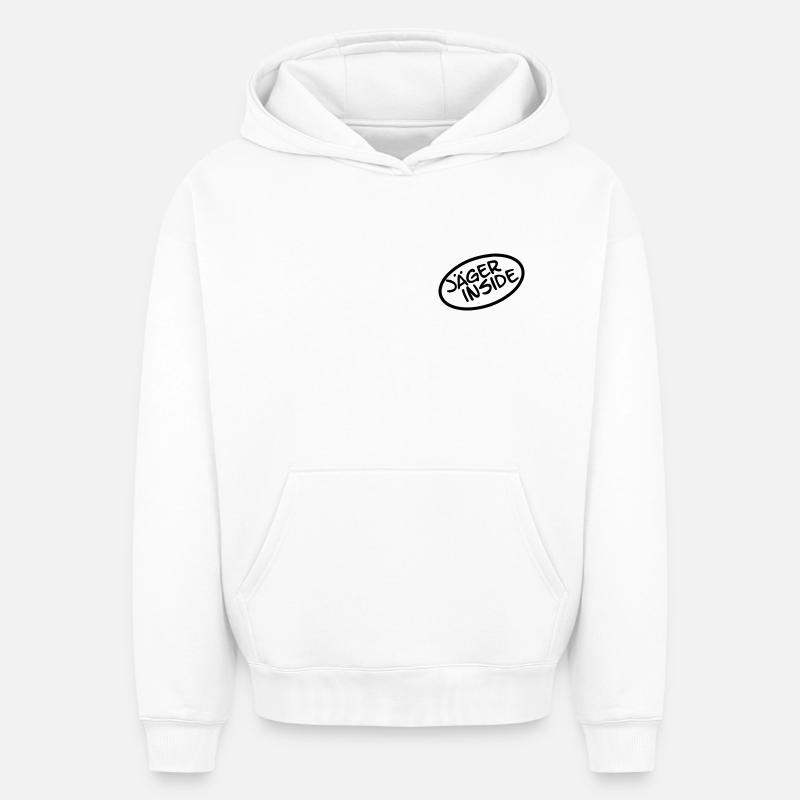 Hunter intérieur - Sweat à capuche unisexe oversize épais SPREAD - blanc
