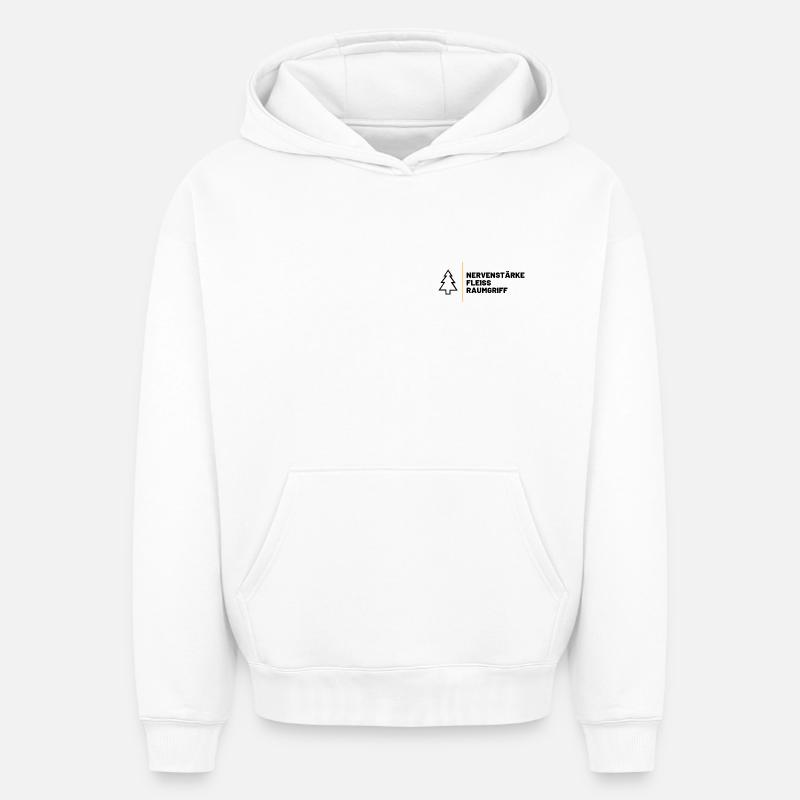 Race de cheval Thuringien - Sweat à capuche unisexe oversize épais SPREAD - blanc