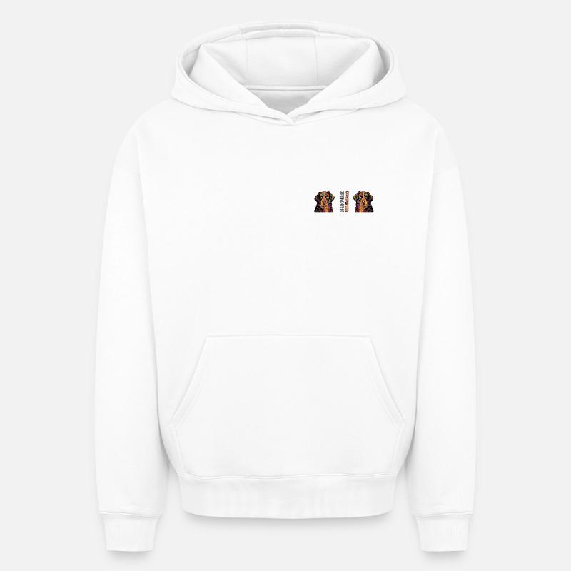 Bouvier bernois - Sweat à capuche unisexe oversize épais SPREAD - blanc