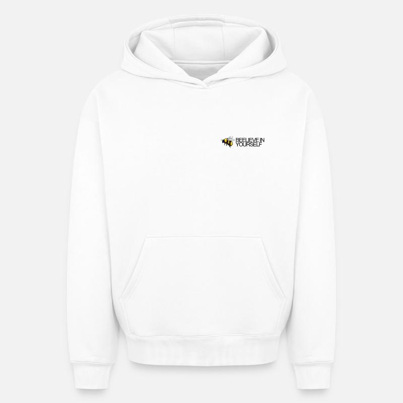 Bumblebee - Croyez-vous en vous - Sweat à capuche unisexe oversize épais SPREAD - blanc