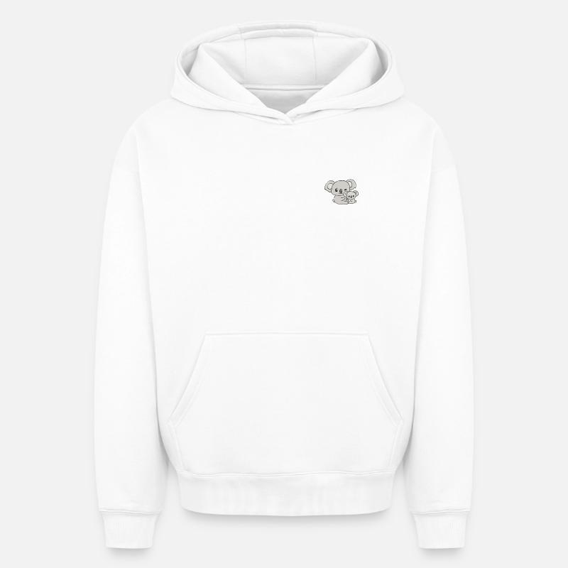 koala - Sweat à capuche unisexe oversize épais SPREAD - blanc