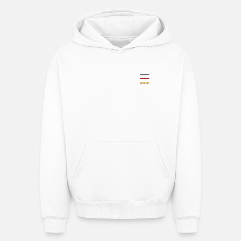 DRAPEAU GERMANY - Sweat à capuche unisexe oversize épais SPREAD - blanc