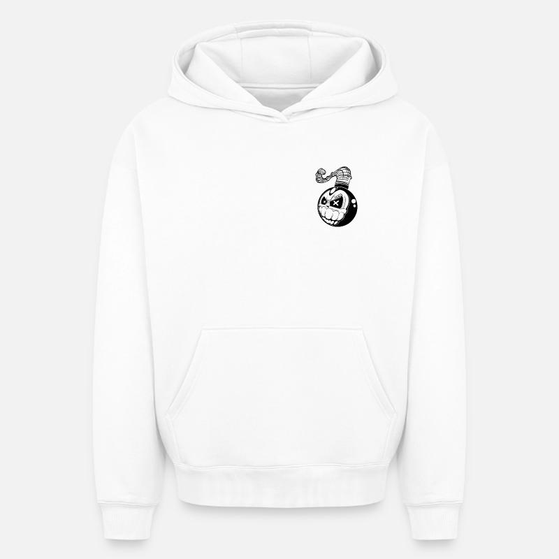 Bombe - Sweat à capuche unisexe oversize épais SPREAD - blanc