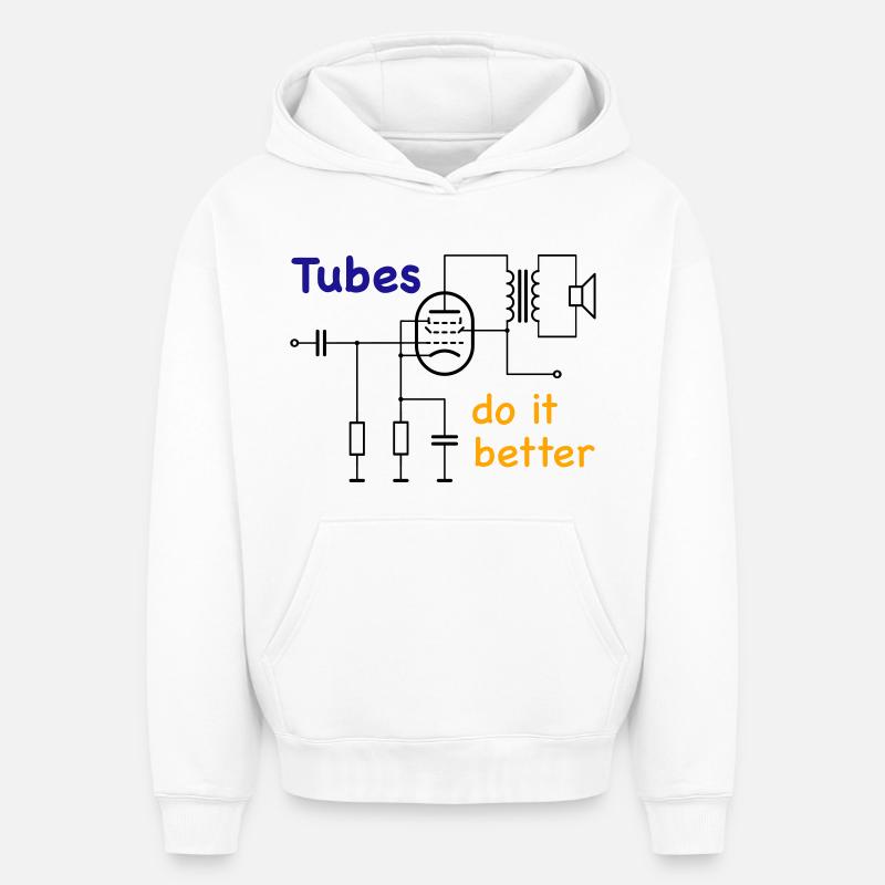Vacuum Tubes do it better - Oversized Heavyweight Unisex Hoodie - Weiß