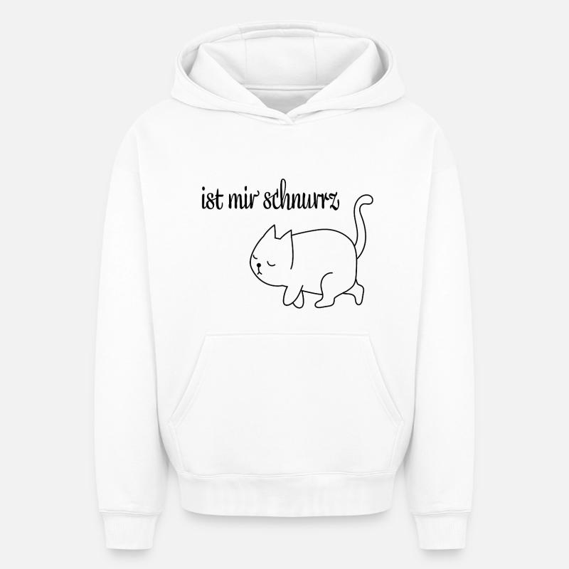 ronronnement - Sweat à capuche unisexe oversize épais SPREAD - blanc