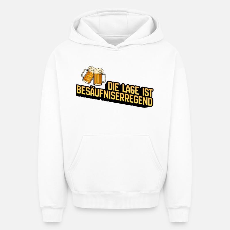 La situation est l’ivresse - Sweat à capuche unisexe oversize épais SPREAD - blanc