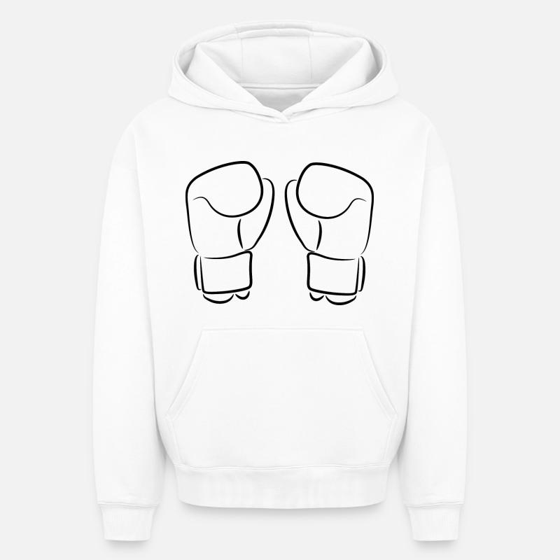Gants de kickboxing - Sweat à capuche unisexe oversize épais SPREAD - blanc
