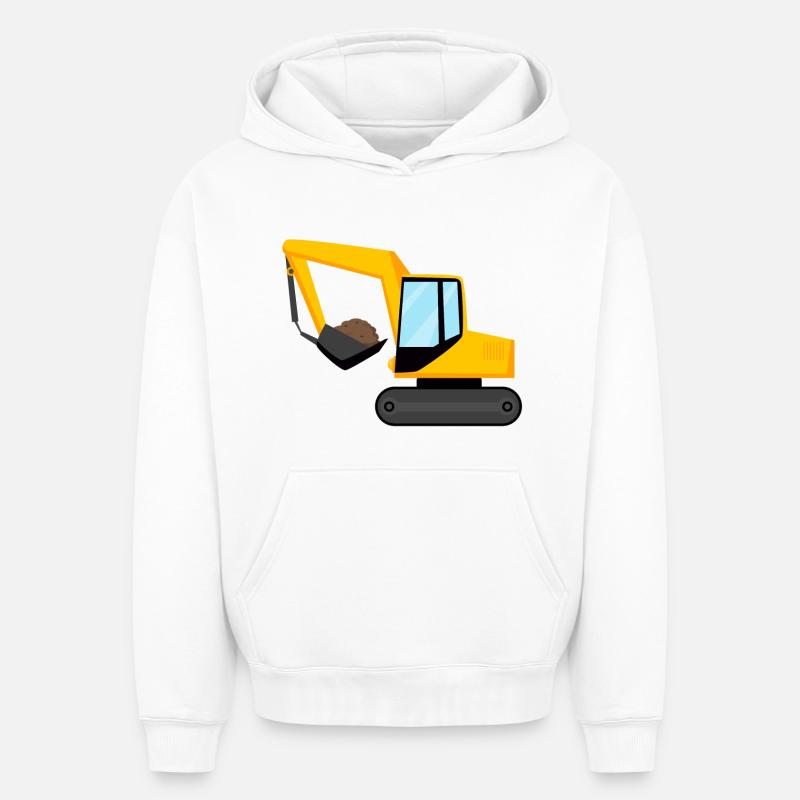 Pelles - Sweat à capuche unisexe oversize épais SPREAD - blanc